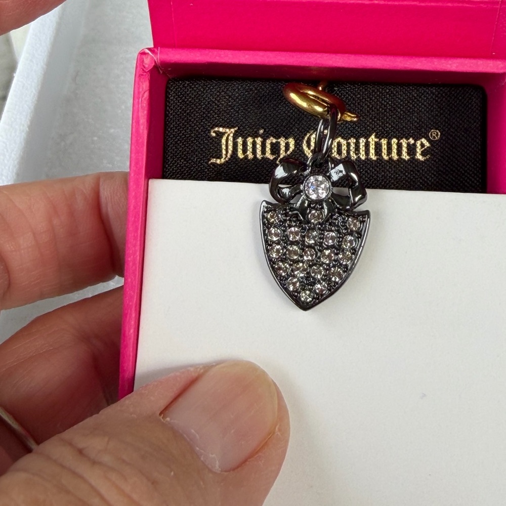 Juicy Couture Black Rhinestone Zipper Charm NWT - Picture 2 of 4